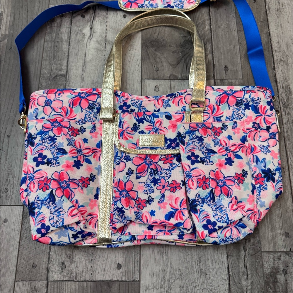Lilly Pulitzer Insulated Beach Tote Weekend Bag Party Like Lobstar Cooler